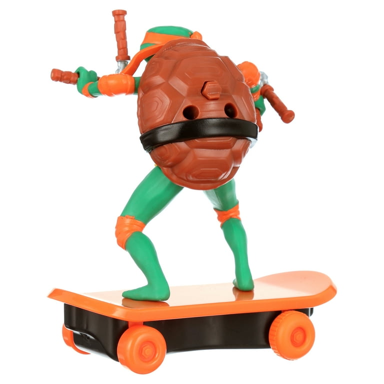 Tartarughe Ninja TMNT Sewer Shredders Mondo Gecko Action Figure 13 Cm - Giocattolo Skater Con Modalità Battaglia E Retromarcia - Regalo Per Bambini 3+ Anni - 4