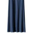 thumbnail image 5 of LYMAYTER Women Maxi Skirts Summer Satin Silk High Waist Drawstring Ruffle A-Line Maxi for Skirt S-XL, 5 of 8