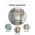 thumbnail image 4 of Clothes hangers,2 Tier Bedroom With Shelves Adjustable Clothes With Shelves With Wheels 2 Portable Metal With Rod Clothes With Adjustable And Portable And Portable Metal Wheels 2 Tier Siuke, 4 of 7