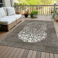 thumbnail image 5 of Addison Rugs Chantille Indoor/Outdoor Transitional Circles Taupe Washable Rectangle Rug, 10' x 14', 5 of 5