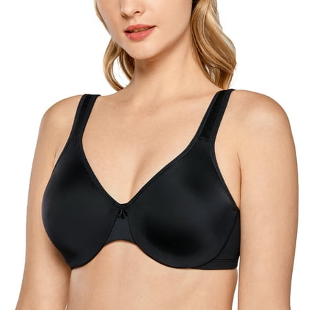 

Delimira Women s Smooth Full Figure Large Busts Underwire Seamless Minimizer Bra