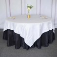 thumbnail image 2 of BalsaCircle 90" x 90" White Metallic Crinkled Taffeta Square Table Overlay Party Tablecloth, 2 of 8