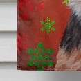 thumbnail image 4 of Carolines Treasures SC9759CHF Norfolk Terrier Puppy Drapeau de Vacances Flocons de Neige Rouges Toile Taille Maison, 4 of 4