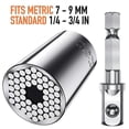 thumbnail image 1 of New Universal Socket Tools Torque Wrench Head Set 7-19mm Power Drill Adapter Ratchet Bushing Spanner Key Magic Multi Hand Tools, 1 of 5