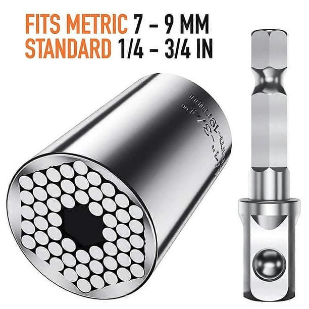New Universal Socket Tools Torque Wrench Head Set 7-19mm Power Drill Adapter Ratchet Bushing Spanner Key Magic Multi Hand Tools