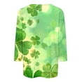 thumbnail image 4 of FDGIU ‌‌‌‌Women's St. Patrick's Day T-Shirt - Short Sleeve Crew Neck Shamrock Graphic Tee, 4 of 5