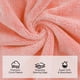 thumbnail image 2 of Juego de toallas de microfibra Orighty de 6 piezas, color rosa, suave y ligero, 2 of 7