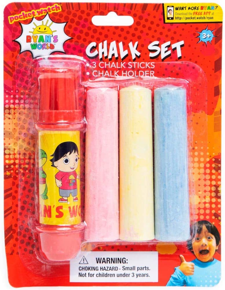 Sidewalk Chalk Set (4 Pc) with Chalk Holder Kids Sidewalk Chalk for