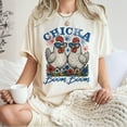 thumbnail image 4 of Chicka Boom Boom T-Shirt – Funny Patriotic Chicken Fireworks Tee – 4th of July USA Sunglasses Graphic Shirt for Women, Farm Moms, Country Life & Summer BBQs, 4 of 7