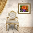 thumbnail image 3 of Grayscale 14x12 Gold Ornate Wood Framed with Double Matting Museum Art Print Titled - Orange and Purple Blooms I, 3 of 4