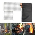 thumbnail image 2 of Rayeeley Lot de 2 Grilles en Acier Inoxydable pour Camping, Grilles Bushcraft pour Barbecue, Grille de Cuisson pour Feu de Camp, Équipement en Maille Haute Résistance pour Camping, Randonnée, Sac à Dos, 2 of 4