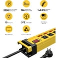 thumbnail image 3 of 10 Outlet 3300J Surge Protector Power Strip with Individual Switches,Heavy Duty Power Strip with Cord Manager,9FT/14AWG/15AMP/1875W Power Cord,2 Packs, 3 of 3