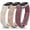 Starlight & Nude & Smoke Violet, variant on TOYOUTHS 3 Packs Engraved Band Compatible with Fitbit Luxe Bands for Women, Soft Silicone Floral Engraved Sport Strap Dandelion Pantten Wristband for Fitbit Luxe Watch Bands