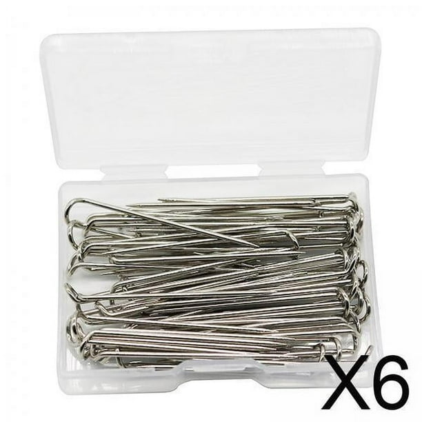 Alfileres de horquilla para acolchar,Alfileres de horquilla para acolchar Alfileres rectos de costura de metal,Colgador de doble bloqueo Ganchos en U para manualidades ,Fabricación de