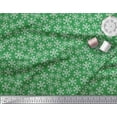 thumbnail image 2 of Soimoi Green polyester Crepe Fabric Snow Flakes Floral Print Fabric by Yard 42 Inch Wide, 2 of 5