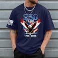 thumbnail image 2 of Independence Day Shirts for Men USA Flag 4th July American Red White Blue Star Stripes Patriotic T-Shirt (Dark Blue,S), 2 of 6