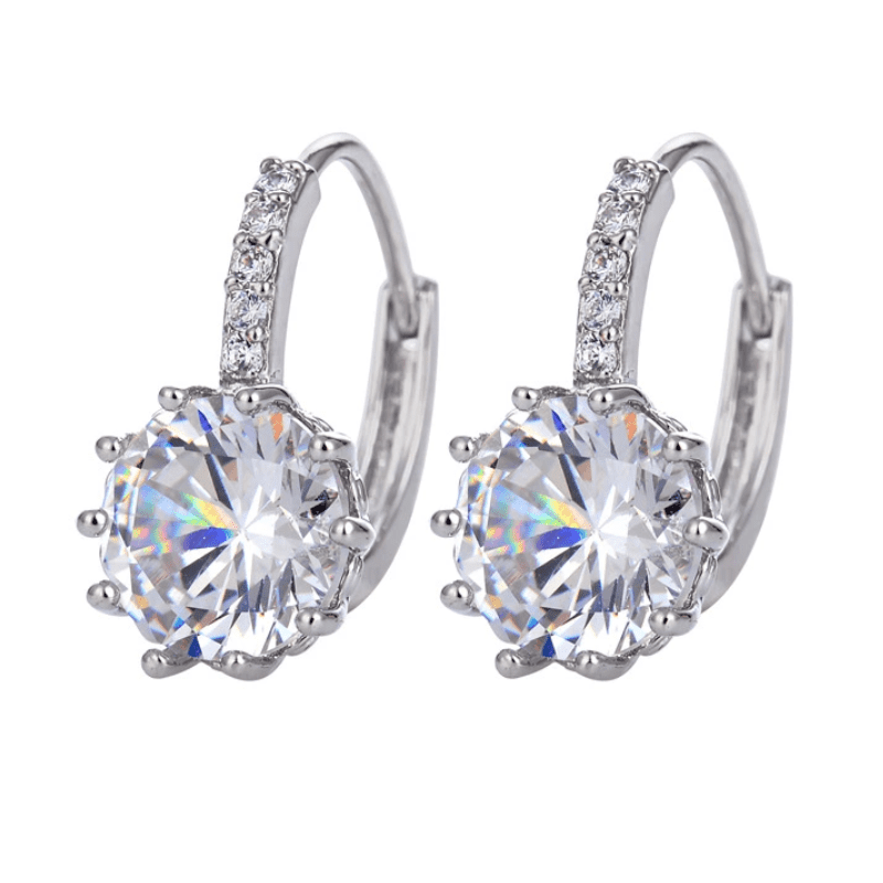diamond solitaire hoop earrings