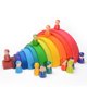 thumbnail image 3 of 12 rompecabezas de madera Rainbow Stacker Toy para niños, 3 of 5