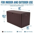 thumbnail image 2 of Outdoor Storage , Standard Closure, 105 Gallon, Java, 2 of 9