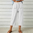 thumbnail image 3 of Luvrsol Capris for Women with Pockets Wide Leg Buttery Soft Stretch Casual Lounge Cropped Trousers S-2XL, 3 of 7