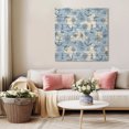 thumbnail image 5 of Nautical Blue Wall Art Painting on Canvas, Sailing Anchor Compass Lighthouse Fish Canvas Art Home Prints Wall Art Framed Modern Artwork for Living Room Bedroom Wall Decor 20x20in, 5 of 9