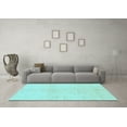 thumbnail image 3 of Ahgly Company Indoor Round Solid Light Blue Modern Area Rugs, 7' Round, 3 of 4