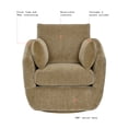 thumbnail image 3 of Beautiful Louisa Swivel Chair by Drew Barrymore, Latte Fabric, 3 of 8