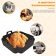 thumbnail image 1 of 2 uds cesta de freidora de aire herramientas de bandeja de horno cuadrada de silicona de repuesto (negro) Ehuebsd Libre de BPA, 1 of 9