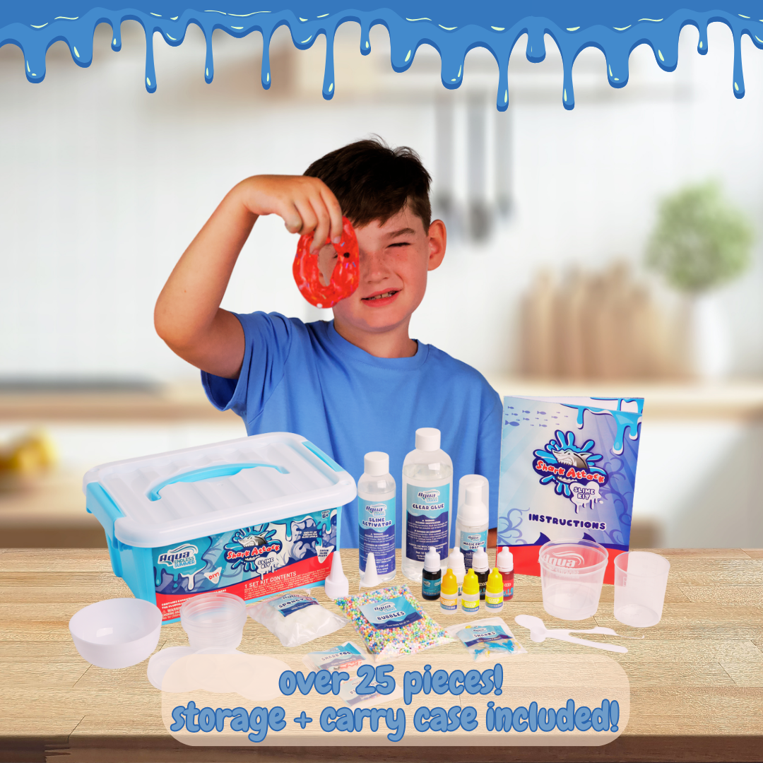 Aqua DIY Slime Kit with Carrying Case, Shark Attack