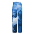 thumbnail image 4 of Pantalones de pijama largos de poliéster para hombre, informales, con estampado a cuadros, holgados y deportivos., 4 of 4