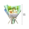 thumbnail image 2 of Handmade Mini Crochet Flower Bouquet Artificial Knit Floral Arrangement for Home Office Decor Valentine's Day Anniversary Gift Milk Cotton Yarn Bouquet Fake Flowers DIY Craft Kit, 2 of 9