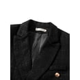 thumbnail image 5 of KelaJuan Women Long Sleeve Blazers Double Breasted Tweed Business Dress Jacket Professional Cardigan for Office Workwear, 5 of 6