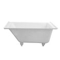 thumbnail image 5 of Vanity Art Acrylic Alcove Bathtub with 3 Side Tiling Flange, 48 x 32 inches Slip Resistant Surface 121-Degree Backrest Shower Tub, Reinforced Fiberglass Left Drain Soaking Tub, 5 of 9