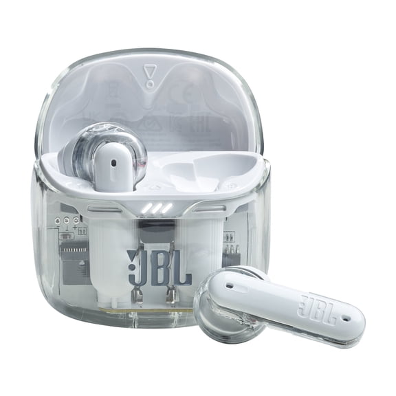 Pre-Owned Restored JBL Tune Flex - True Wireless with Active Noise Cancelling In-Ear Earbuds - Ghost Edition White