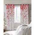thumbnail image 3 of Red Polka Dot Blackout Curtains, Light Blocking Print Window Curtains, Abstract Modern Art Dots Watercolor Thermal Insulated Window Drapes for Living Room Kitchen Cafe 2 Panels, 104"W x 52"L, 3 of 9