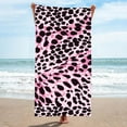 thumbnail image 1 of Bath Towel for Everyday Use Microfiber Leopard Beach Blanket Travel Sandproof Multipurpose 75x150 cm, 1 of 2