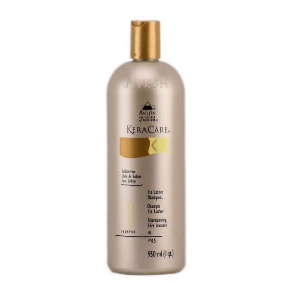 Size : 32 oz , Avlon KeraCare 1st Lather Shampoo (Sulfate-Free) Hair - Pack of 3 w/ Sleekshop Teasing Comb