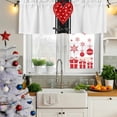 thumbnail image 5 of 2 Pack Valances for Window, Valentine's Day Short Curtains for Kitchen Bedroom Living Room, Red Love Hearts Romantic Black Striped Rod Pocket Small Window Treatment Valance Drapes 54 x 18 Inch, 5 of 8
