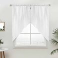 thumbnail image 5 of Pure White Kitchen Window Curtains, Swag Curtains Valance for Bedroom Living Room Bathroom, Simple Solid Color Rod Pocket Window Treatment Curtain Block Drapes 2 Panels 28"x36", 5 of 9
