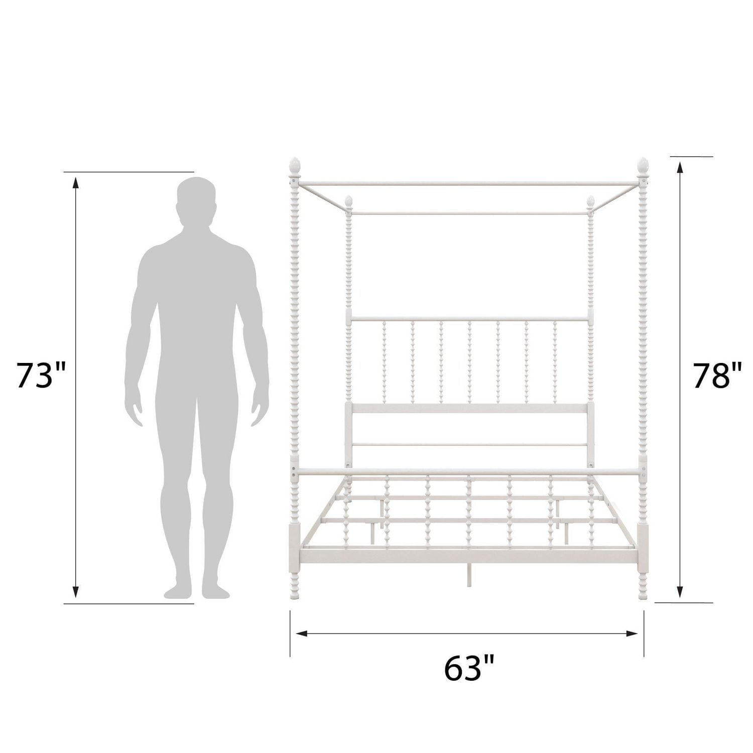 Jenny Lind Metal Canopy Bed