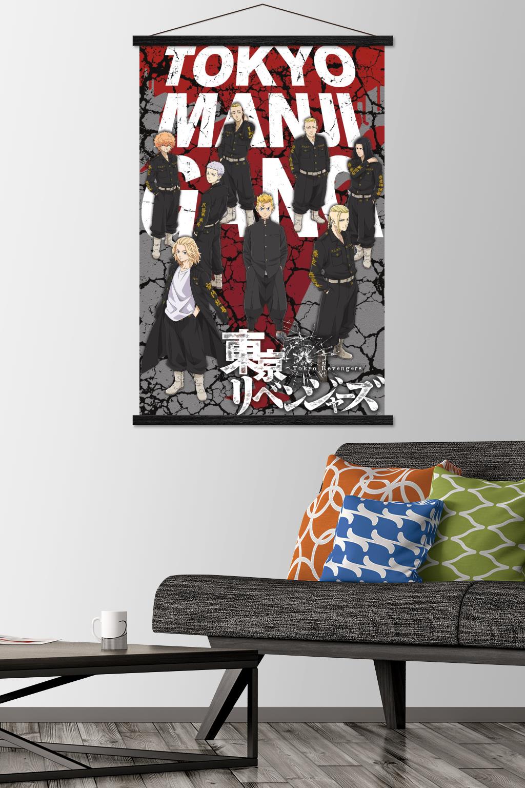 Tokyo Revengers – Tokyo Manji Gang Wall Poster with Magnetic Frame, 22.375" x 34"