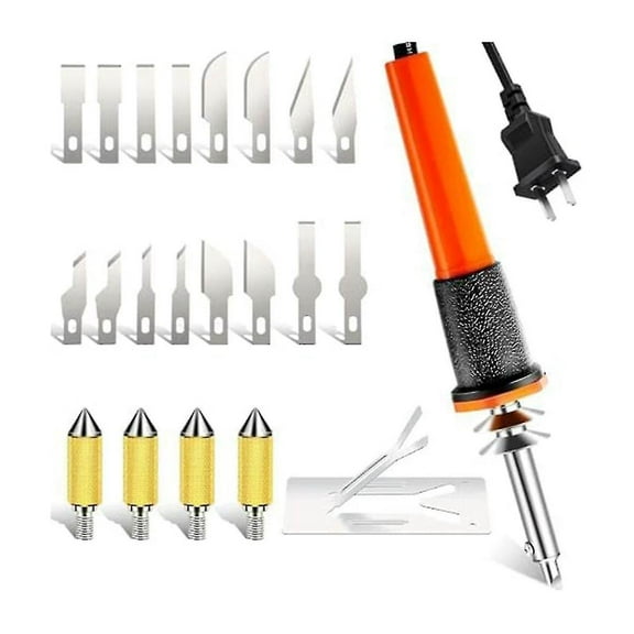 ZEPARO 22-piece Electric Hot Knife Cutter Tool Kit With Heat Cutter Stencil Cutter,compatible Soft Thin Plastic