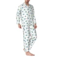 thumbnail image 2 of Salouo Sea Turtle Print Button-Front Long Sleeve Pajama Set for Men, Soft 2Pjs Men's Long Sleeve Sleepwear-Medium, 2 of 7