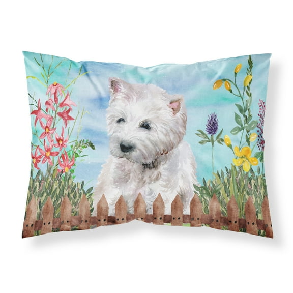 Westie Spring Fabric Standard Pillowcase