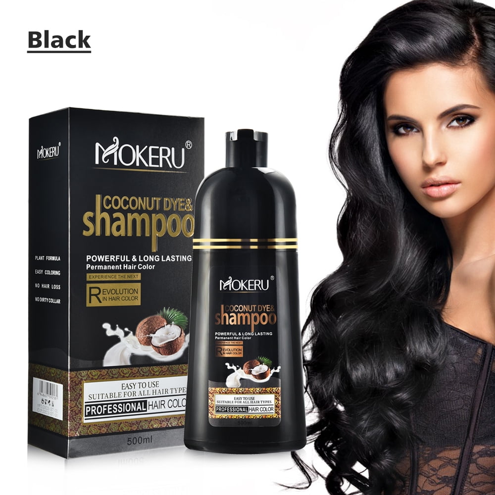 AFD Hair Color Shampoo, 500ml Natural Coconut Oil Hair Dye Shampoo
