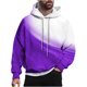 thumbnail image 2 of Sudadera con capucha para hombre, estilo casual, con cuello redondo, estampado, manga larga, blusa de poliéster, 2 of 6