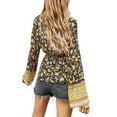 thumbnail image 4 of Gvmfive Women Vintage Floral Print Patchwork V-Neck Long Sleeve Tunic Top, 4 of 5
