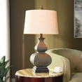 thumbnail image 3 of Berkshire Table Lamp - Brown Finish - White Hardback Fabric Shade - Style B, 3 of 7