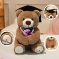 thumbnail image 3 of Oso de Peluche de Graduación con Sombrero y Flores, Lindo Oso Doctor de Peluche Regalo de Graduación, 3 of 5