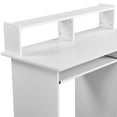 thumbnail image 6 of Alden Design Wooden Home Office Computer Desk with Drawers and Keyboard Tray, White, 6 of 8